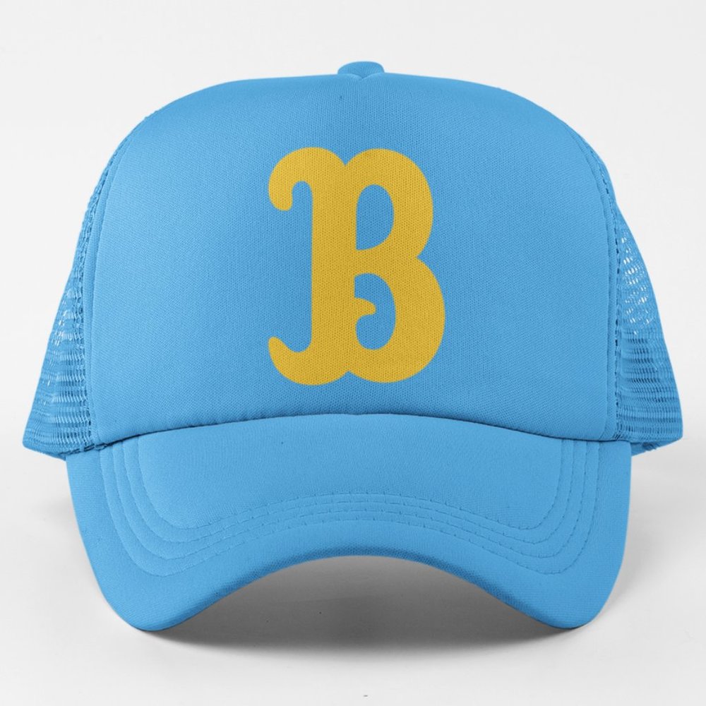 NEW UCLA Bruins Big B Foam Trucker Mesh Snapback Hat LIGHT BLUE